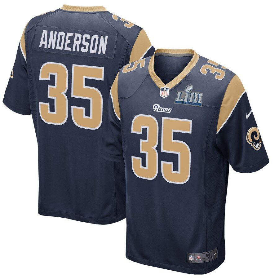 C.J. Anderson Los Angeles Rams  Super Bowl LIII Bound Game Jersey - Navy