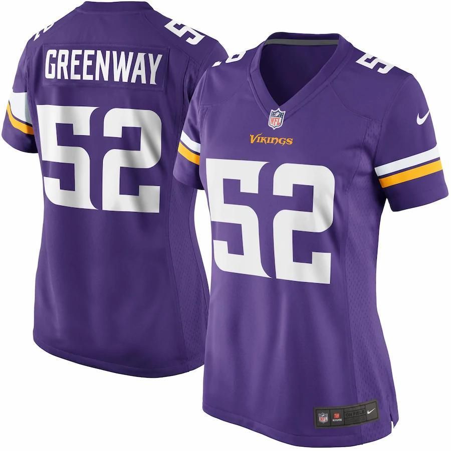 Chad Greenway Minnesota Vikings  Women's Game Jersey - Purple