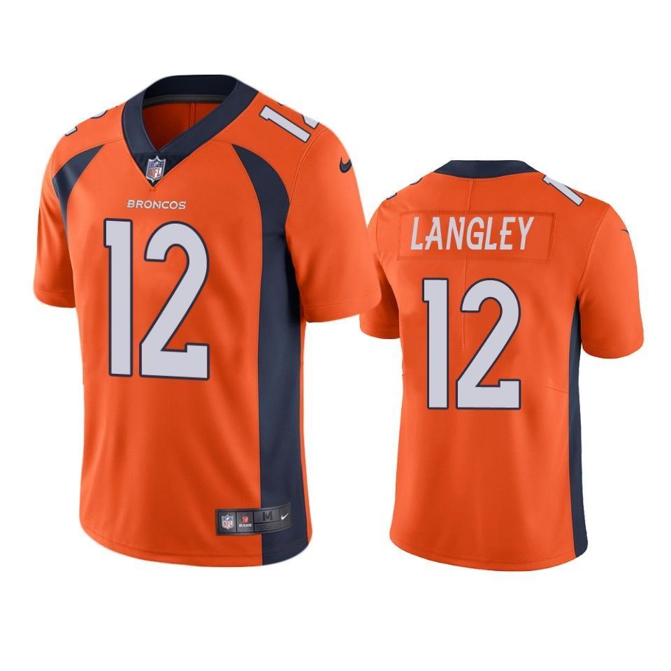 Brendan Langley Denver Broncos Orange Vapor Limited Jersey