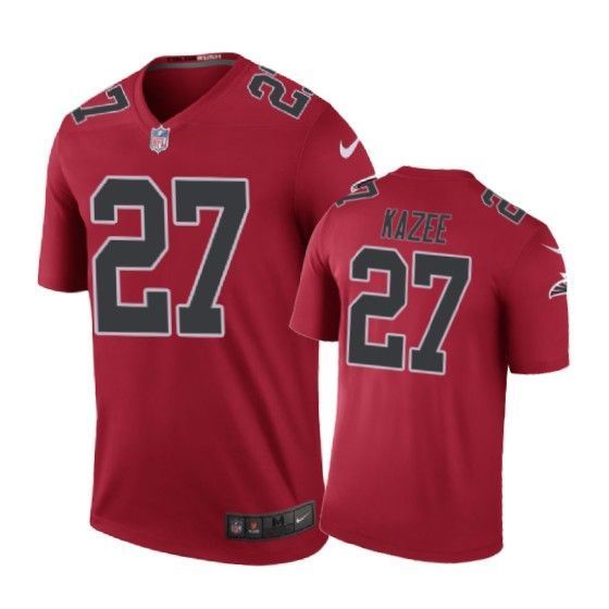 Atlanta Falcons #27 Damontae Kazee  color rush Red Jersey