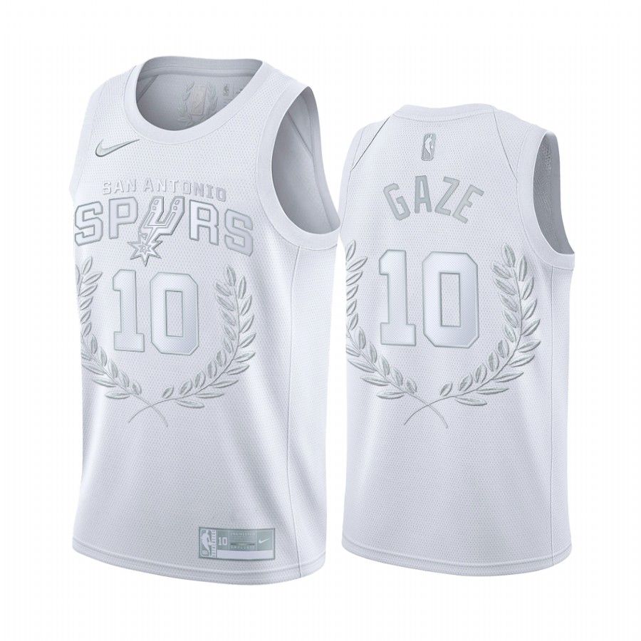 Andrew Gaze #10 San Antonio Spurs White Hall of Fame Jersey