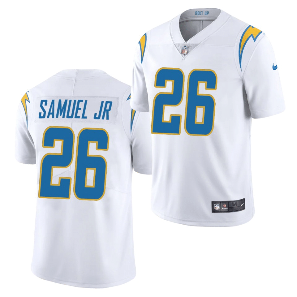 Asante Samuel Jr. Los Angeles Chargers 2021 NFL Draft Vapor Limited Jersey - White