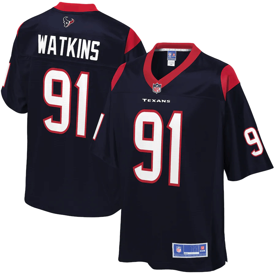 Carlos Watkins Houston Texans NFL Pro Line Team Color Player Jersey - Navy