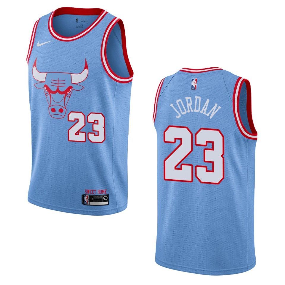 2019-20 Men's Chicago Bulls #23 Michael Jordan City Edition Swingman Jersey - Blue