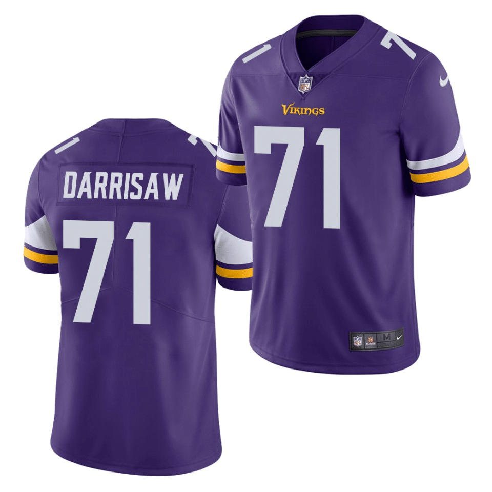 Christian Darrisaw Minnesota Vikings 2021 NFL Draft Vapor Limited Jersey - Purple