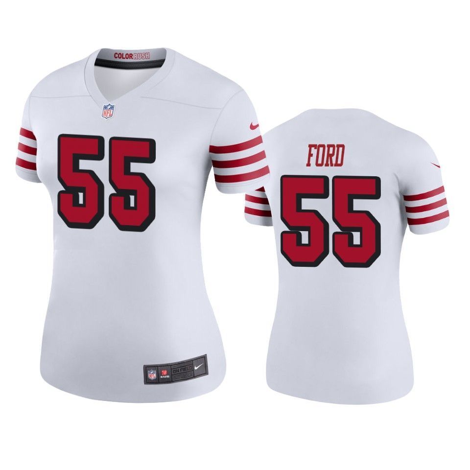 49ers Dee Ford White Color Rush Legend Jersey