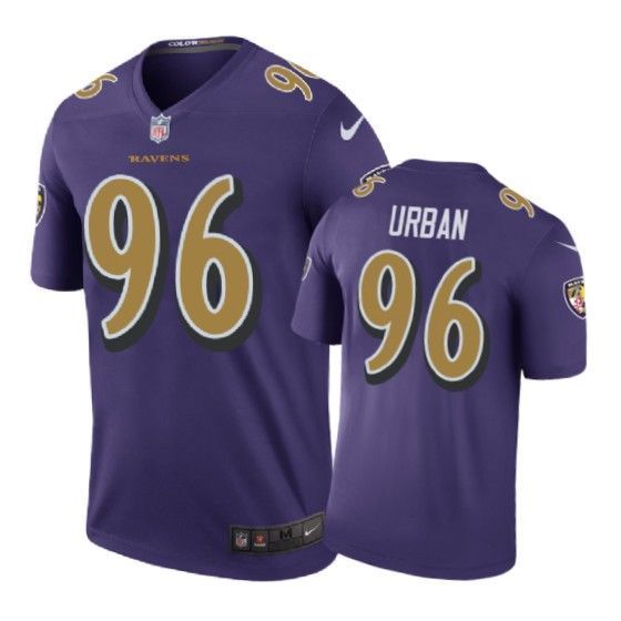 Baltimore Ravens #96 Brent Urban  color rush Purple Jersey