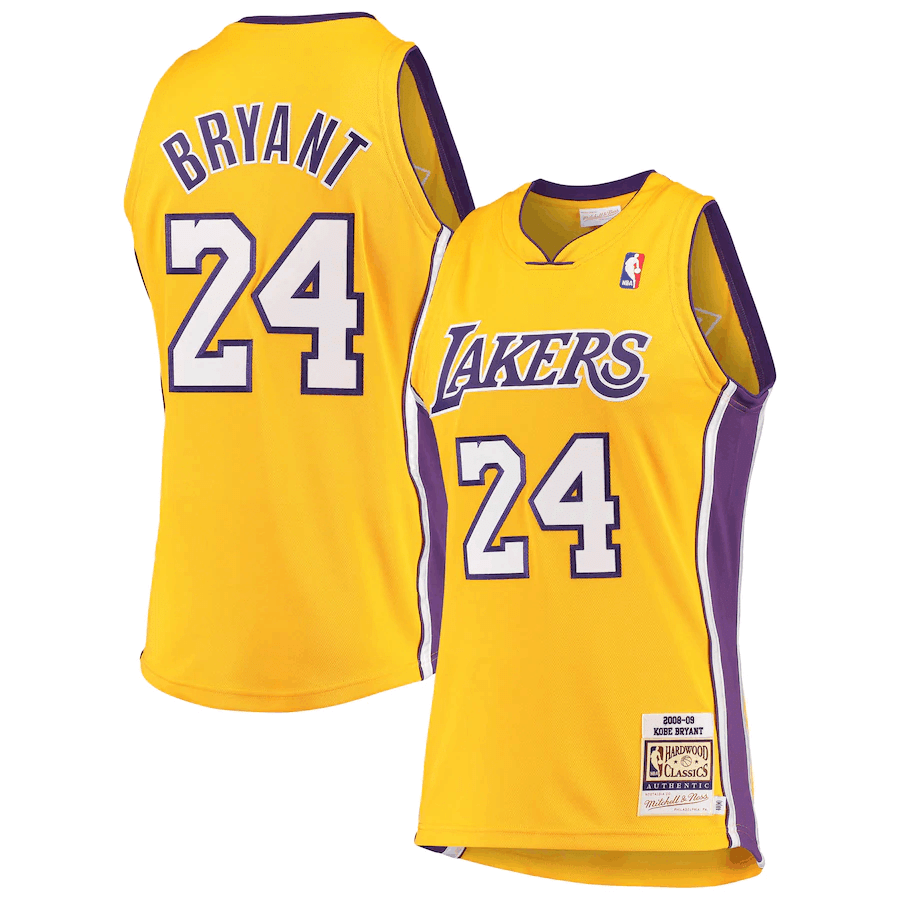 Kobe Bryant Los Angeles Lakers Mitchell &amp Ness Hardwood Classics 2008-09 Jersey - Gold
