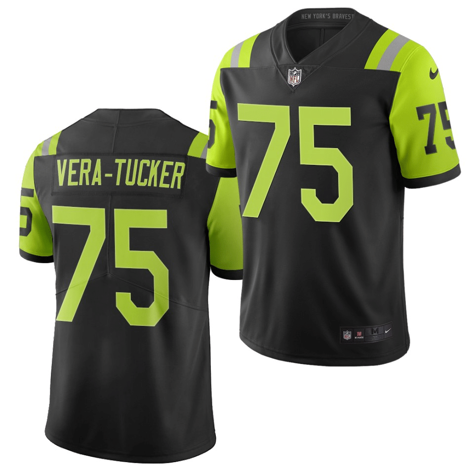 Alijah Vera-Tucker New York Jets 2021 NFL Draft City Edition Jersey - Black