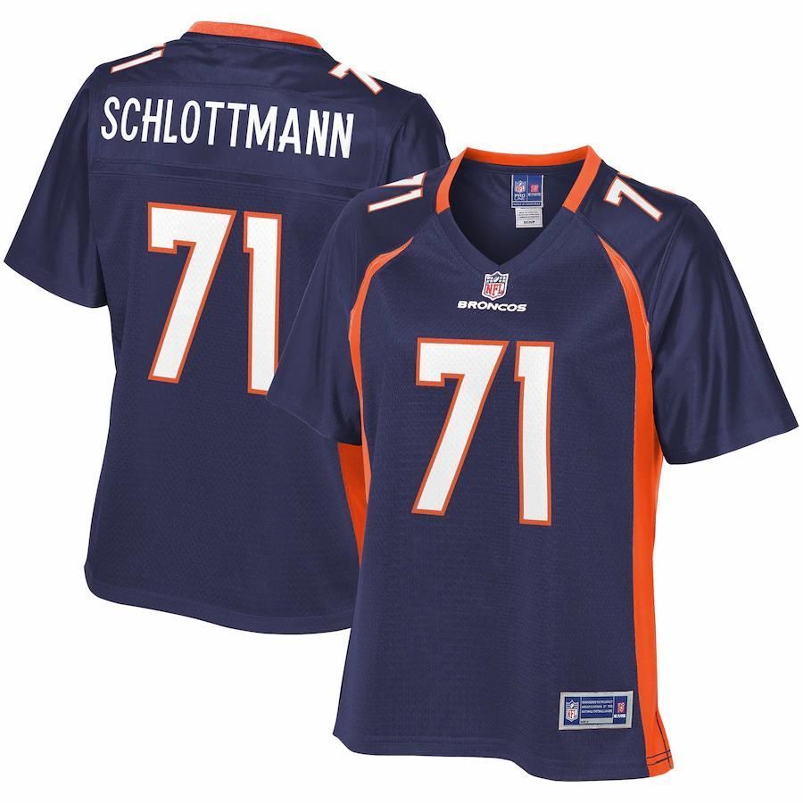 Austin Schlottmann Denver Broncos NFL Pro Line Women's Alternate Player Jersey - Navy
