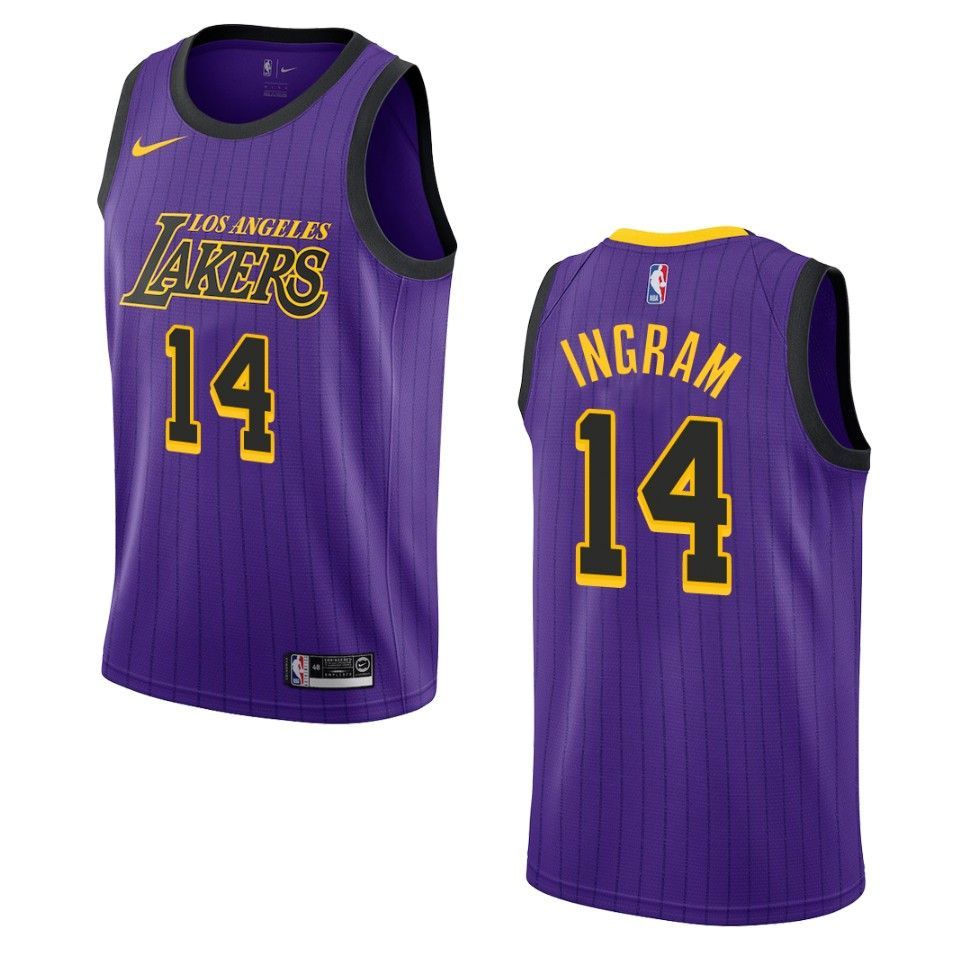 2019-20 Men Los Angeles Lakers #14 Brandon Ingram City Edition Swingman Jersey - Purple