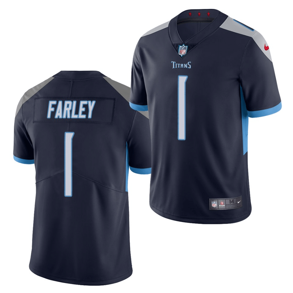 Caleb Farley Tennessee Titans 2021 NFL Draft Vapor Limited Jersey - Navy
