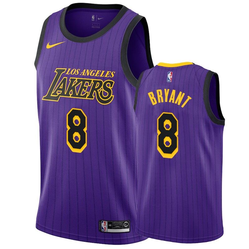 Lakers Male Kobe Bryant #8 City Purple Jersey