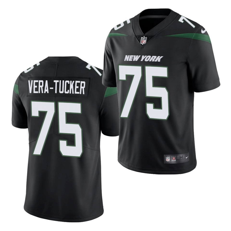 Alijah Vera-Tucker New York Jets 2021 NFL Draft Vapor Limited Jersey - Black