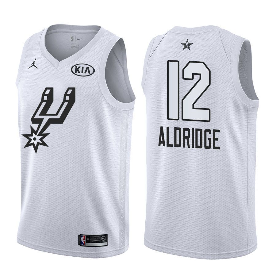 2018 All-Star Spurs Male LaMarcus Aldridge #12 White Jersey
