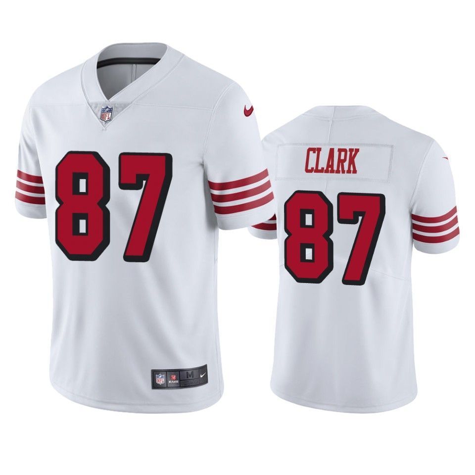 49ers Dwight Clark White Color Rush Limited Jersey