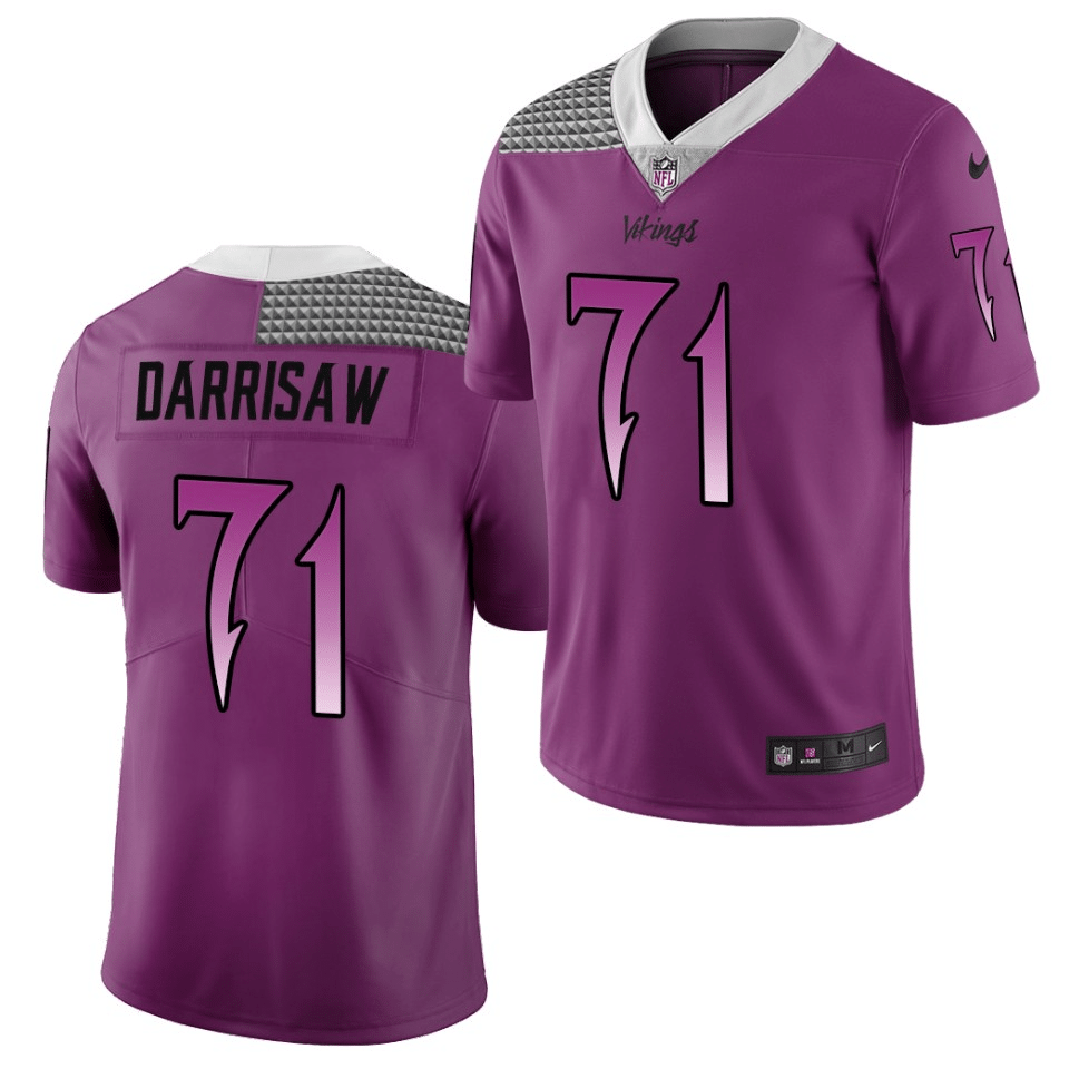 Christian Darrisaw Minnesota Vikings 2021 NFL Draft City Edition Jersey - Purple