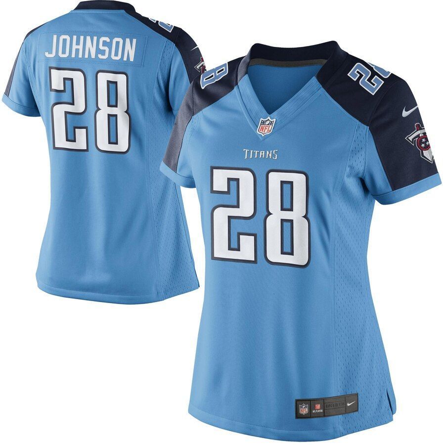 Chris Johnson Tennessee Titans  Women's Alternate Limited Jersey - Light Blue