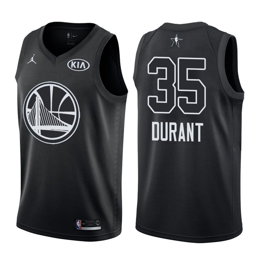 2018 All-Star Warriors Male Kevin Durant #35 Black Jersey