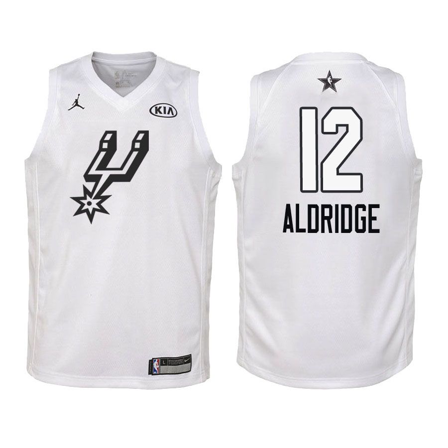 2018 All-Star Spurs Youth LaMarcus Aldridge #12 White Jersey