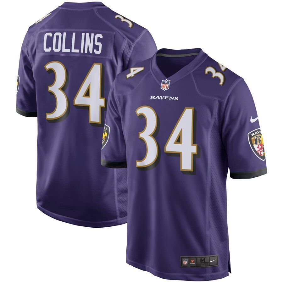 Alex Collins Baltimore Ravens  Game Jersey - Purple