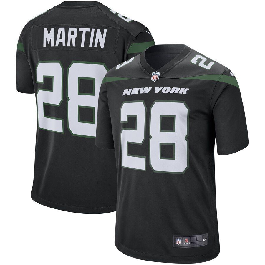 Curtis Martin New York Jets  Retired Player Game Jersey - Stealth Black