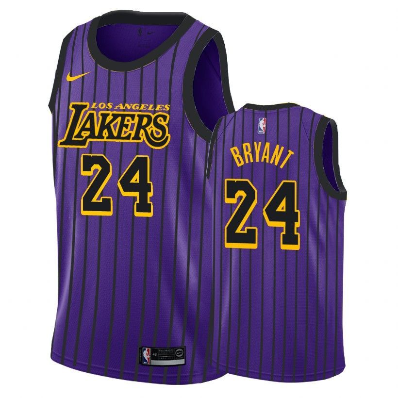 Lakers Male Kobe Bryant #24 2018-19 City Purple Jersey