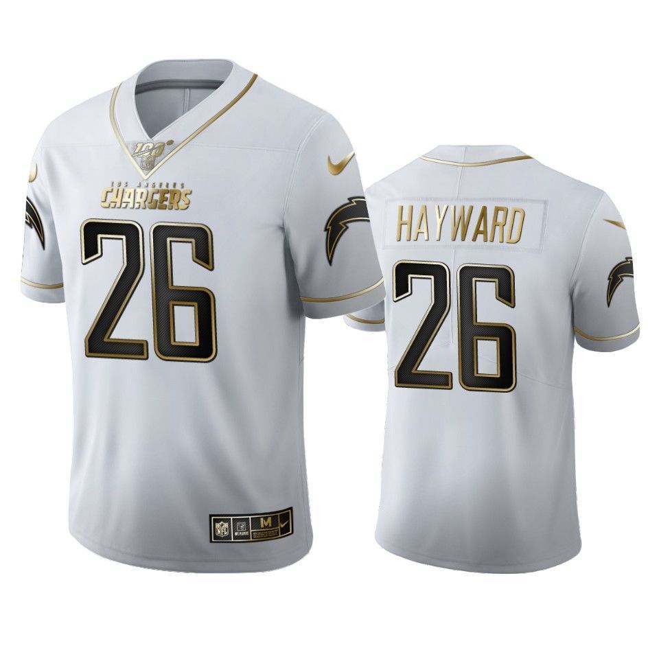 Casey Hayward Chargers White 100th Season Golden Edition Jersey