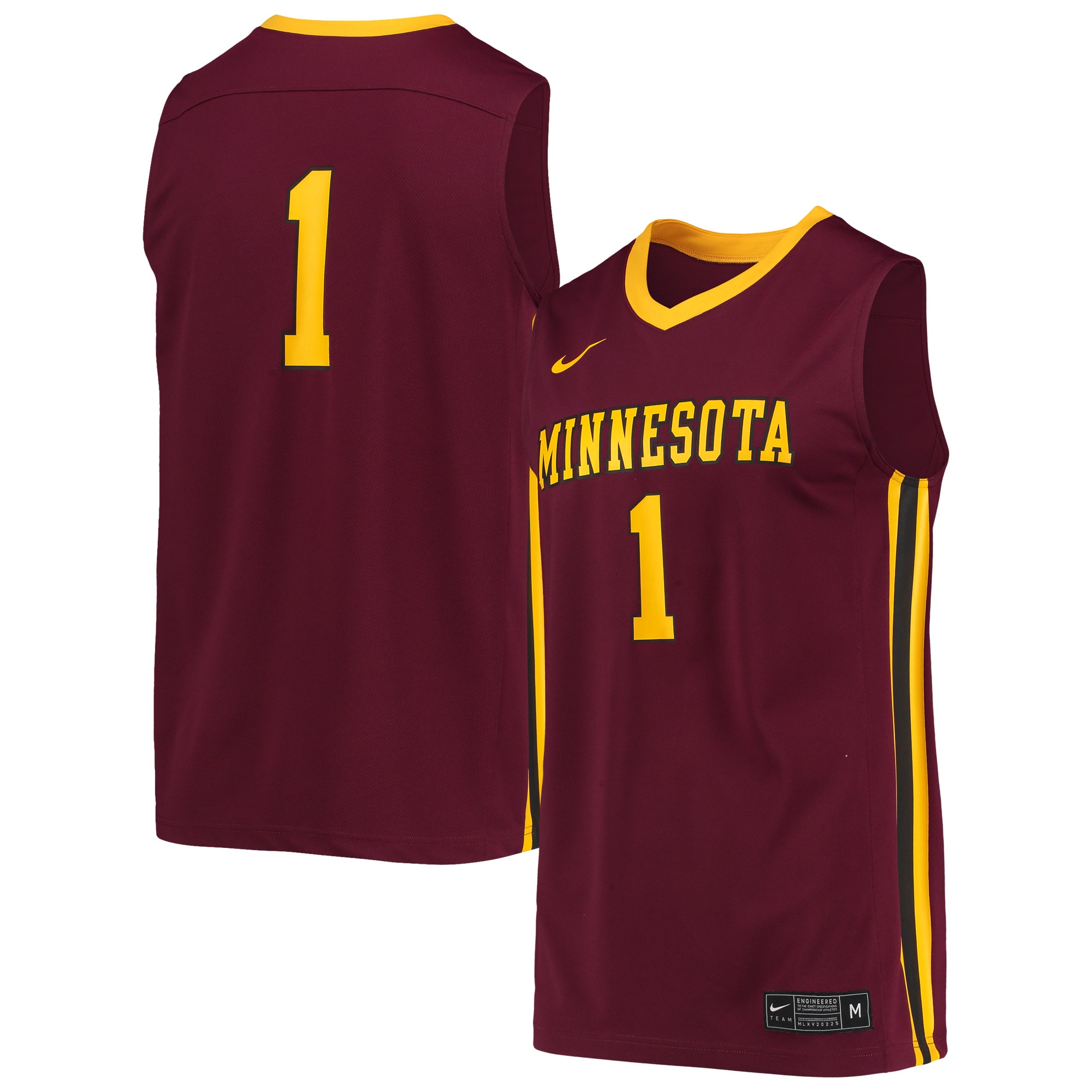 #1 Minnesota Golden Gophers Replica Basketball Jersey - Maroon For Youth Women Men