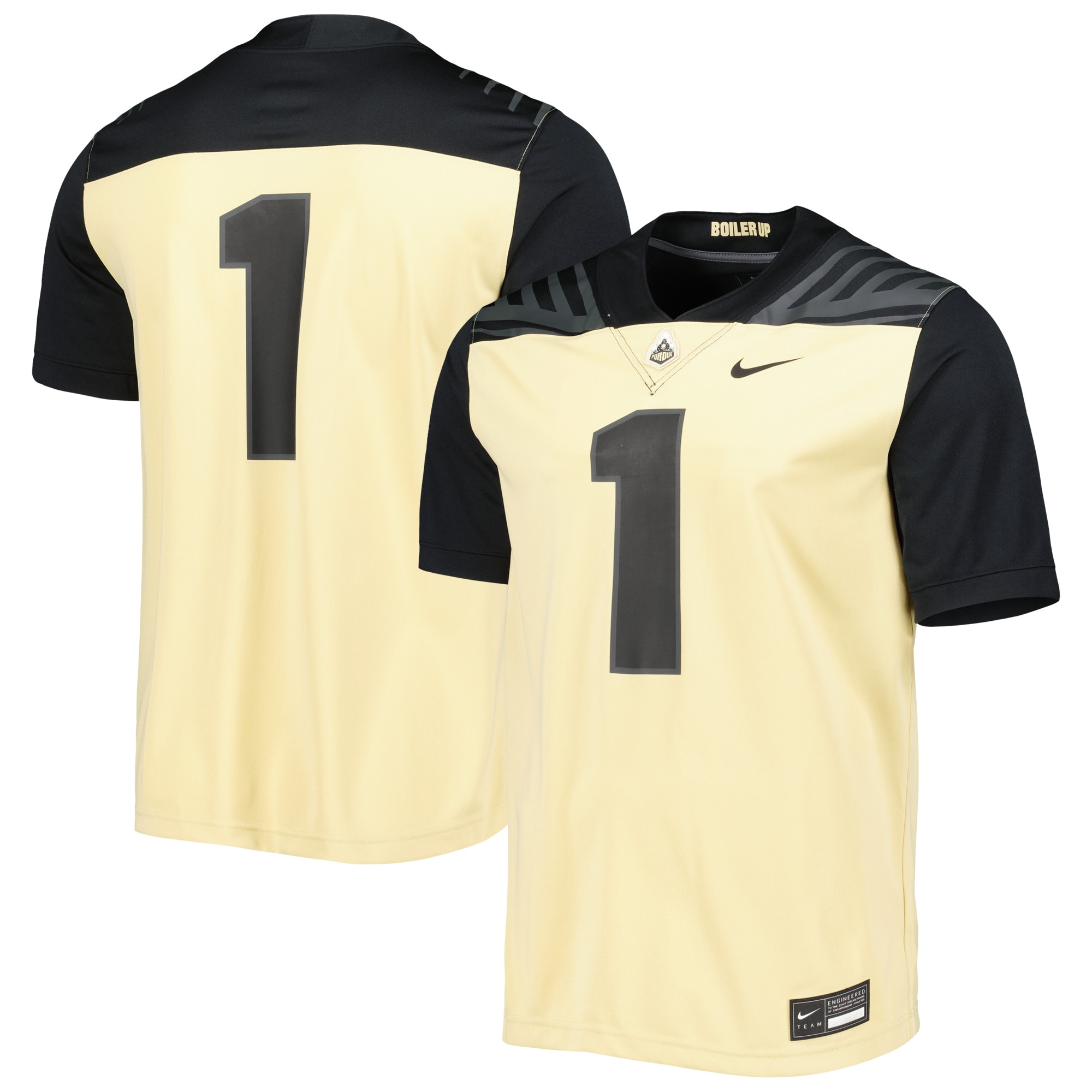 #1 Purdue Boilermakers Untouchable  Football Shirts Jersey - Gold For Youth Women Men