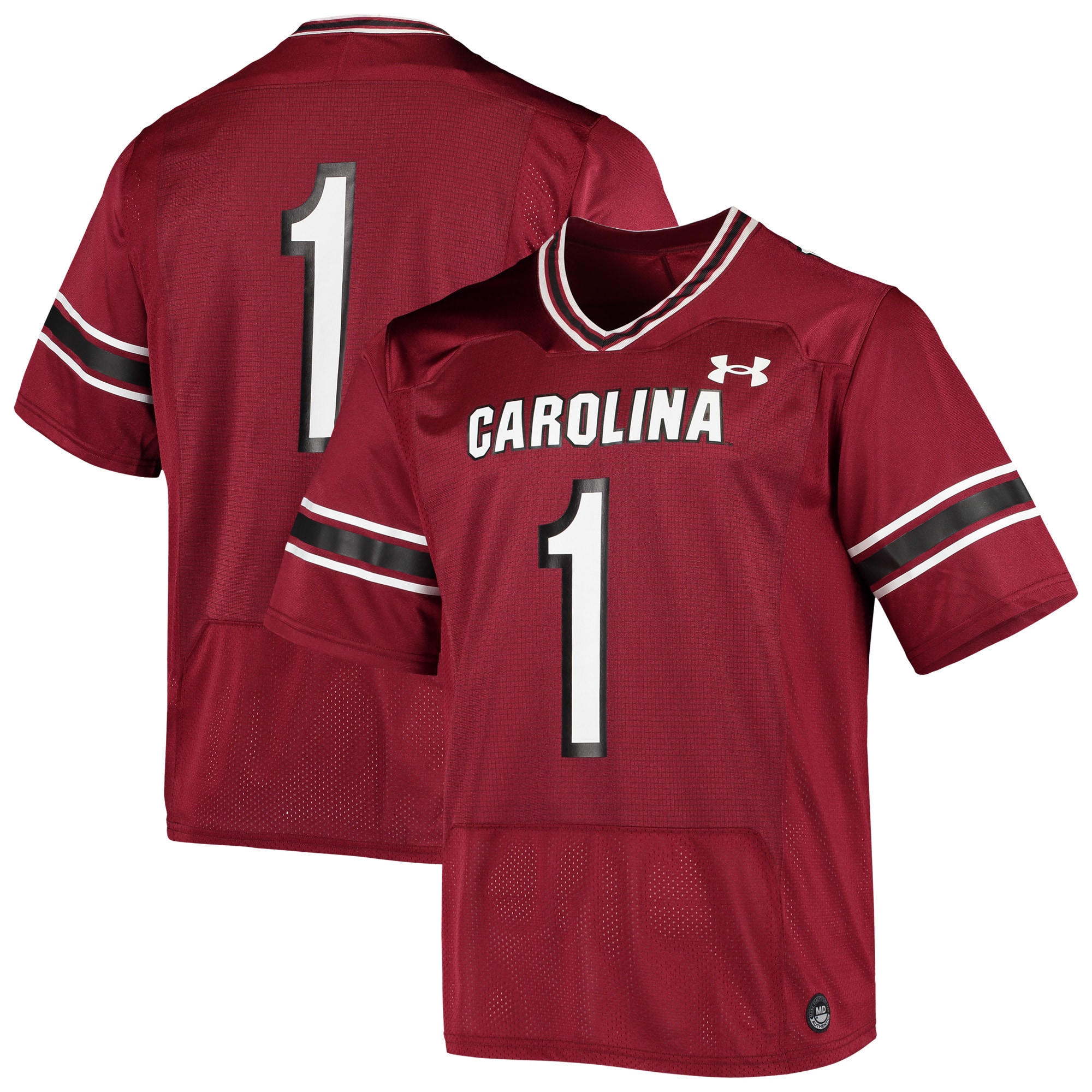 #1 South Carolina Gamecocks Under Armour Logo Replica  Football Shirts Jersey - Garnet For Youth Women Men
