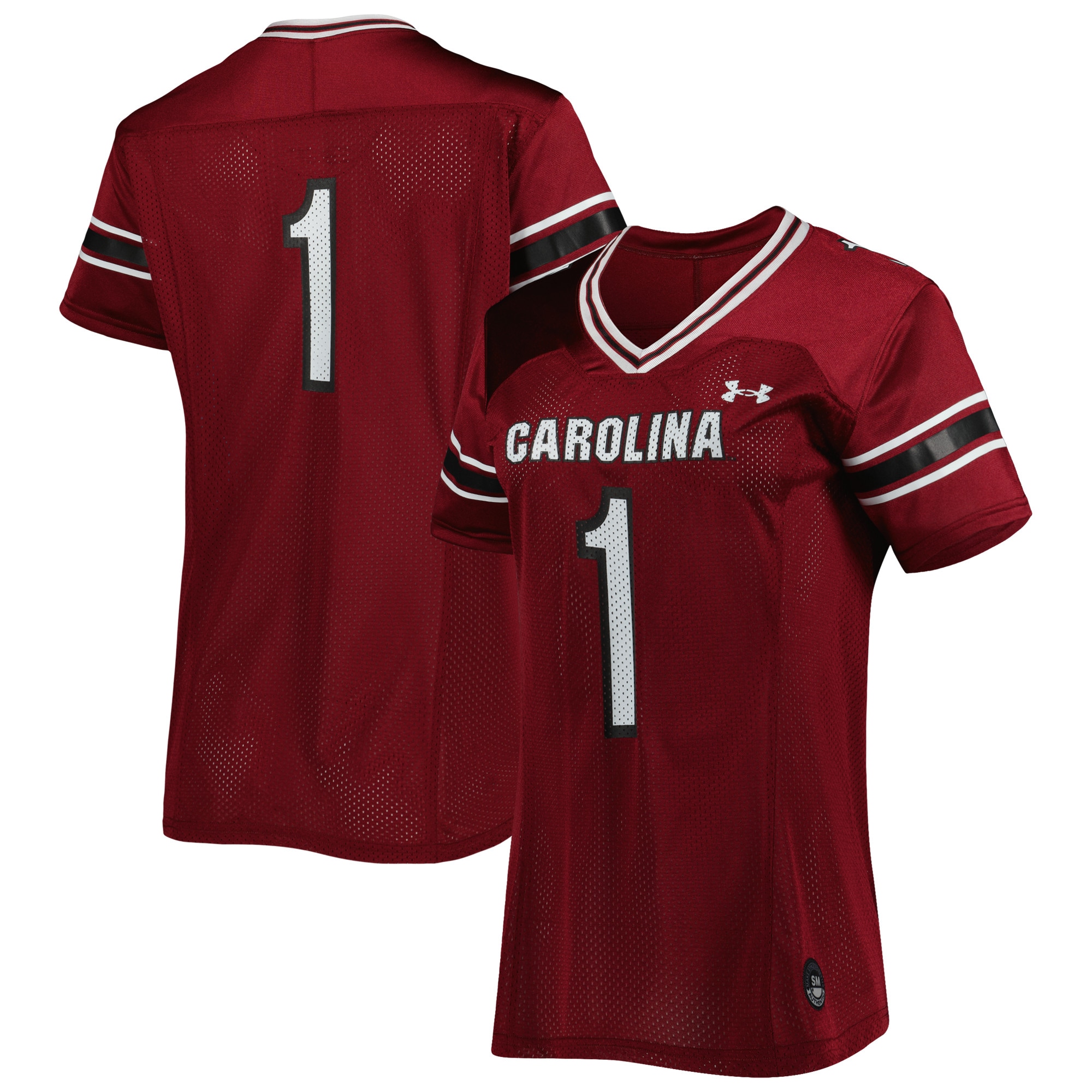 #1 South Carolina Gamecocks Under Armour Women'S Replica Team  Football Shirts Jersey - Garnet For Youth Women Men