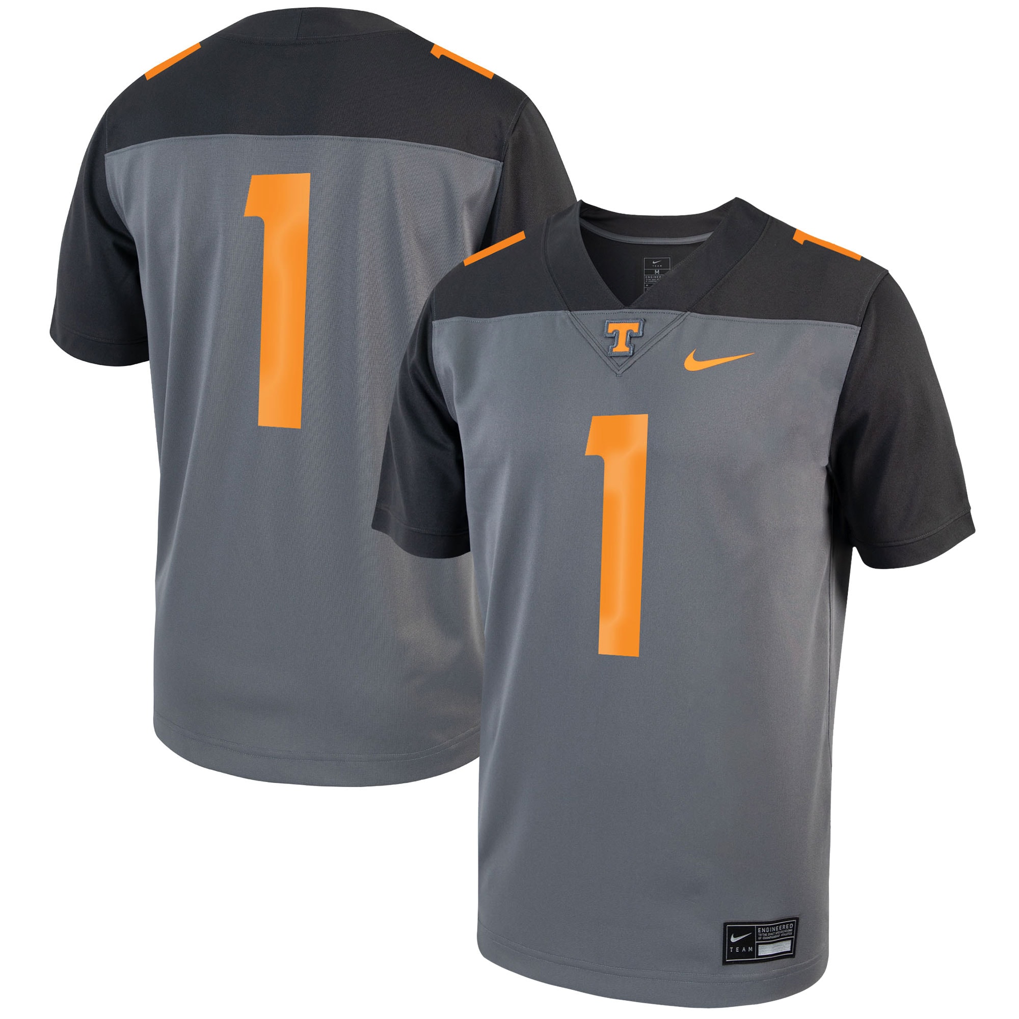 #1 Tennessee Volunteers Alternate Game  Football Shirts Jersey - Gray For Youth Women Men