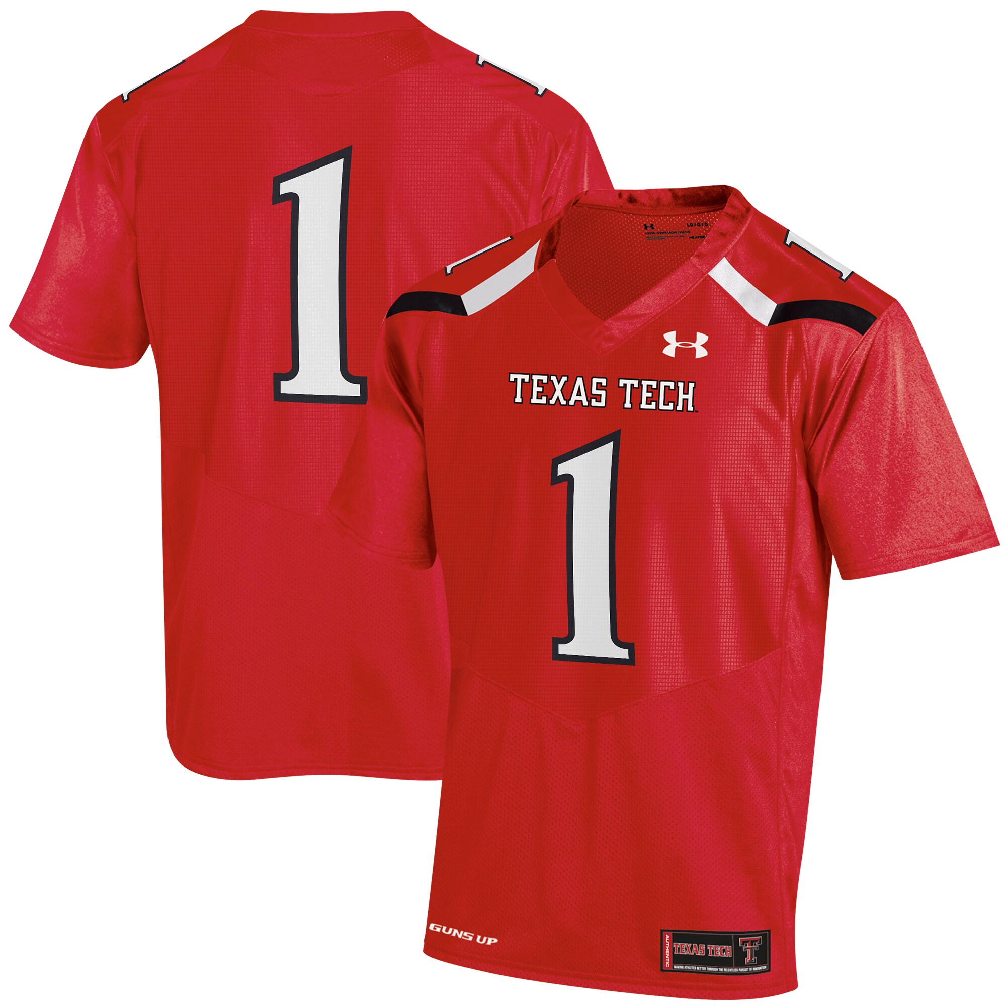#1 Texas Tech Red Raiders Under Armour Replica Jersey - Red For Youth Women Men