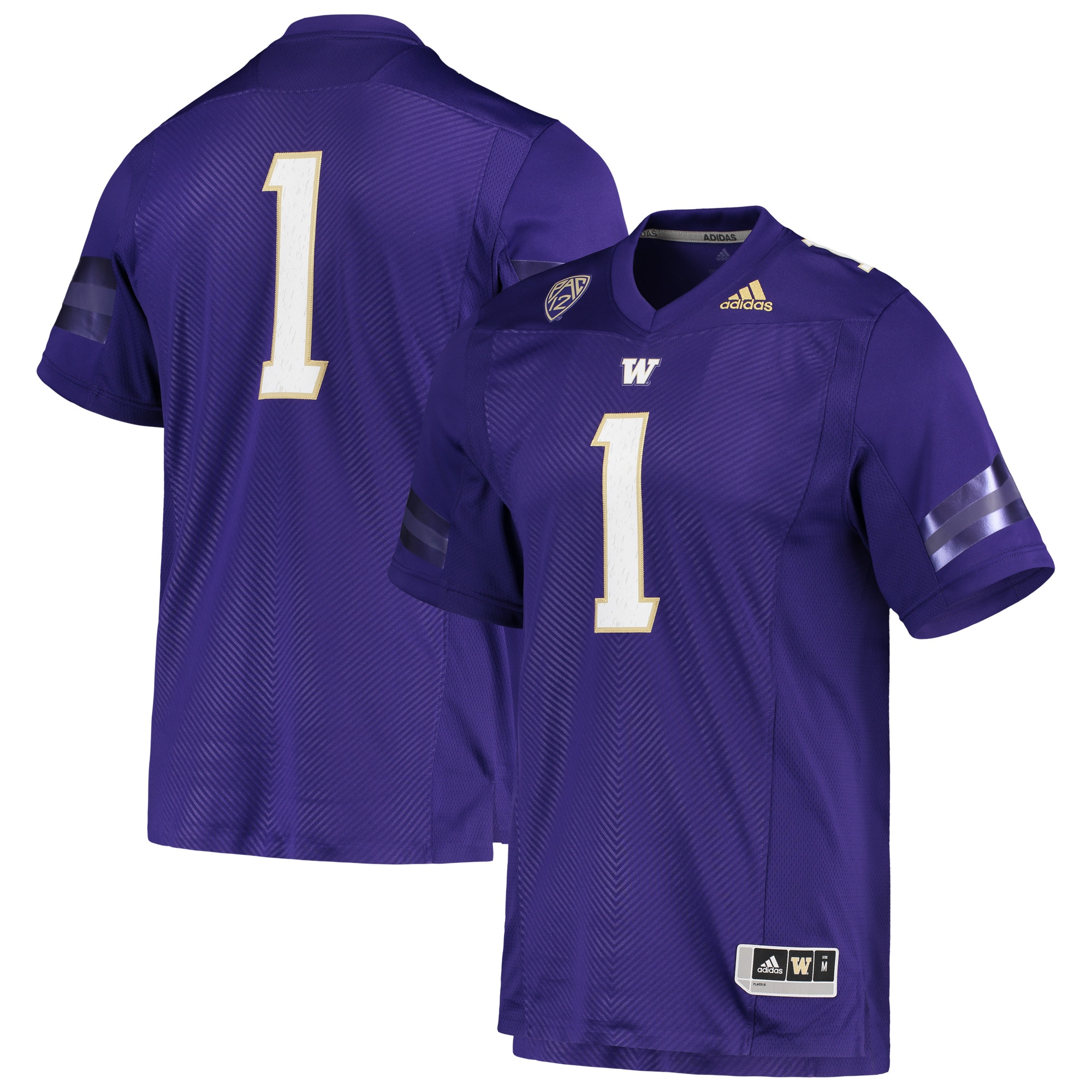 #1 Washington Huskies   Team Premier  Football Shirts Jersey - Purple For Youth Women Men