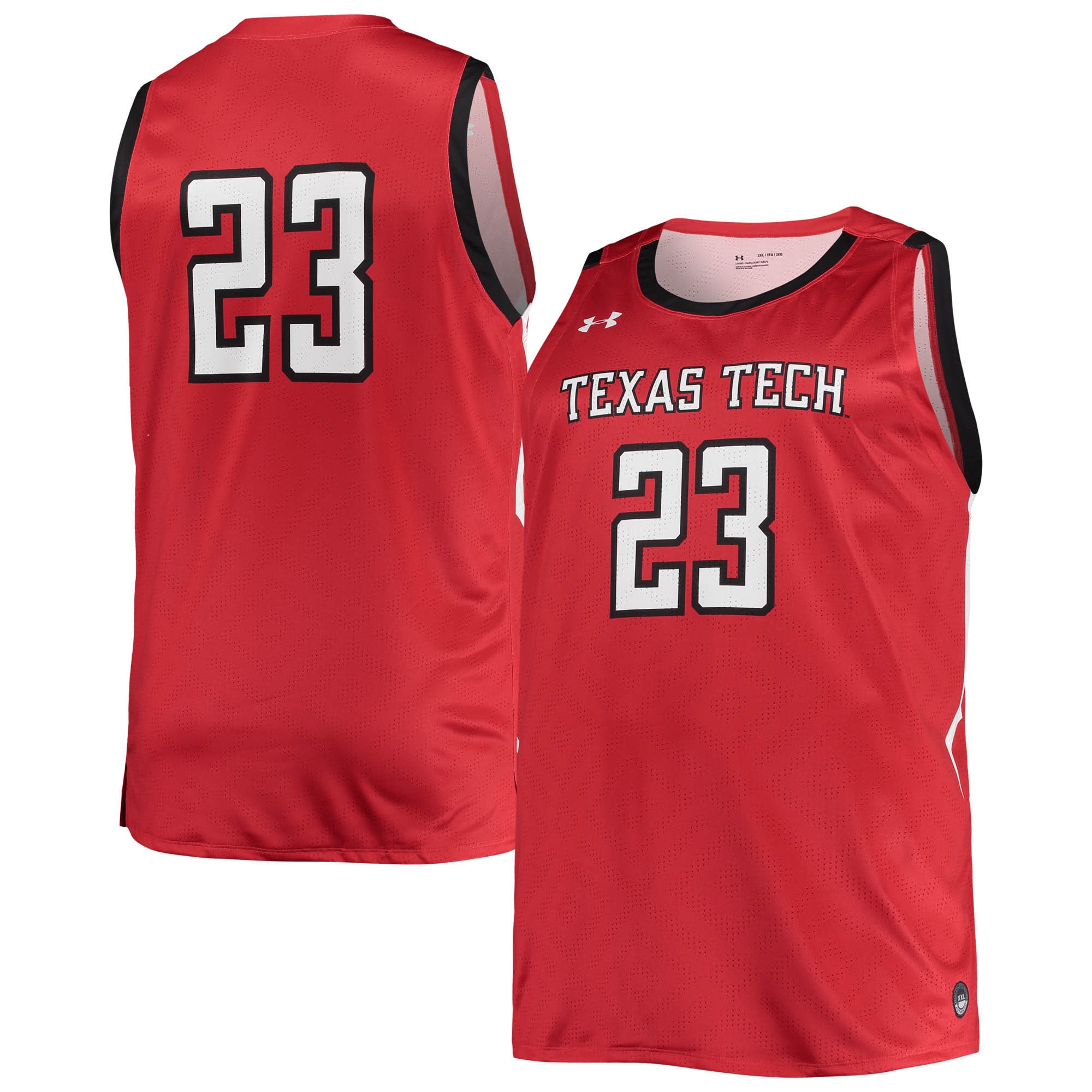 #23 Texas Tech Red Raiders Under Armour Replica Basketball Jersey - Red For Youth Women Men
