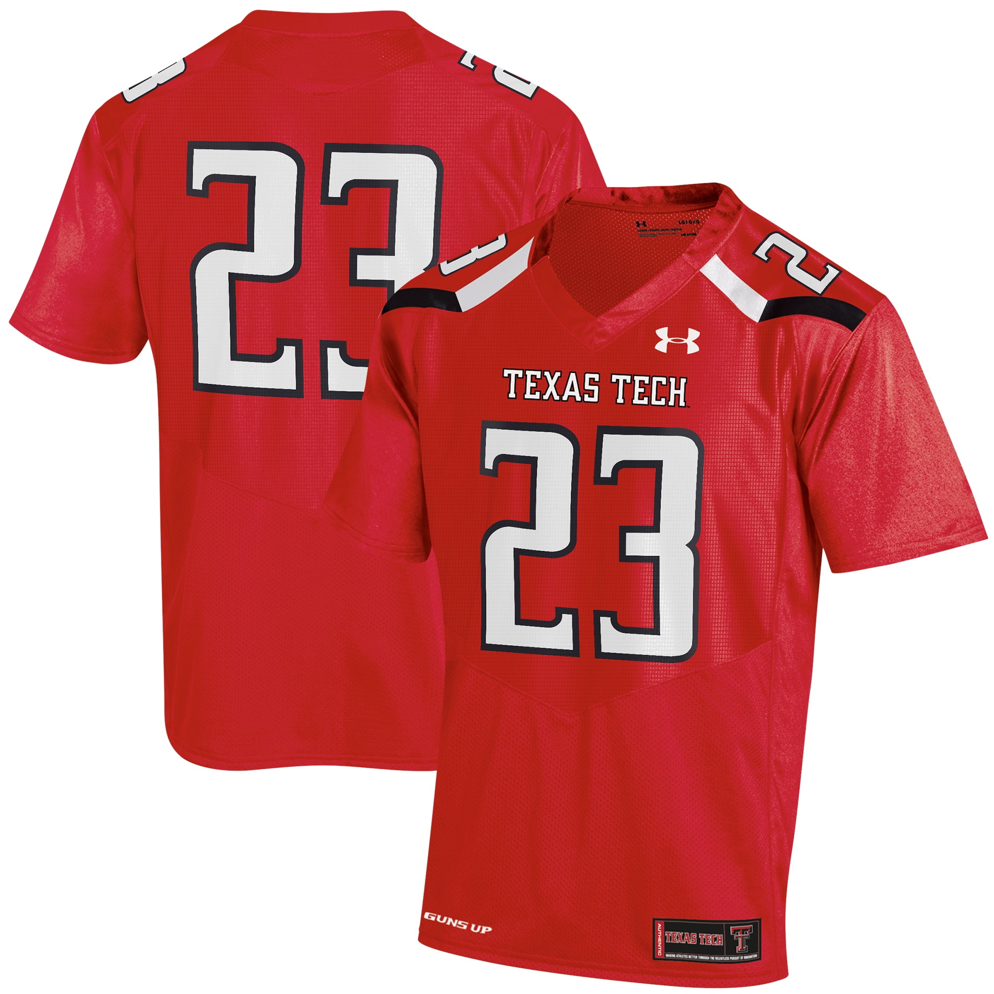 #23 Texas Tech Red Raiders Under Armour Replica Jersey - Red For Youth Women Men