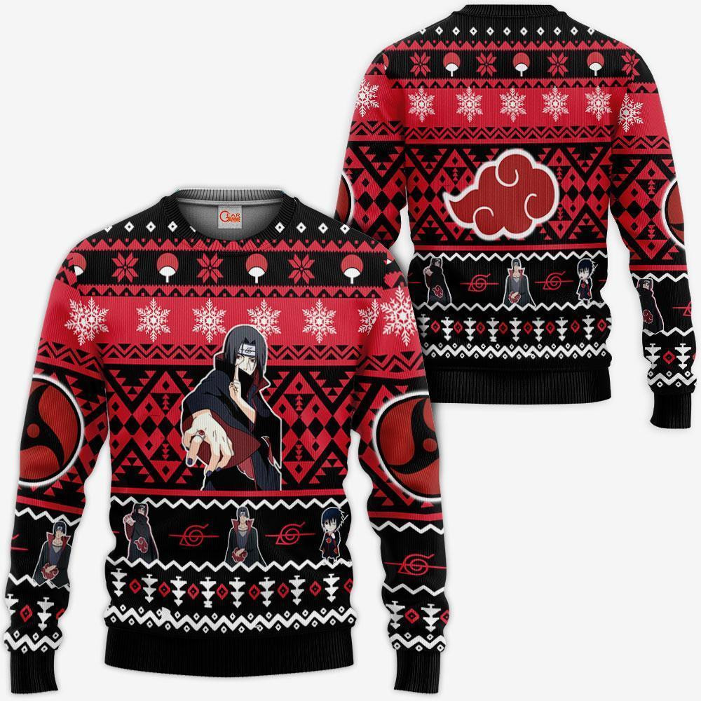 Akt Itachi Ugly Christmas Sweater Custom Xmas Gifts Idea Kid Youth Women Zip Men