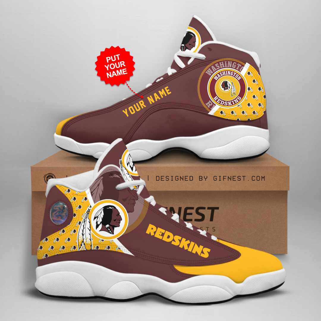 Buy NFL Washington Redskins Custom Name AJ13 Shoes V2