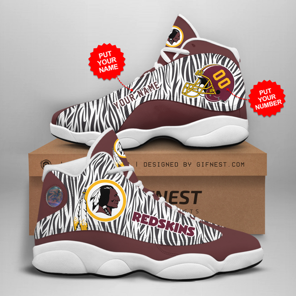 Buy NFL Washington Redskins Custom Name Number AJ13 Shoes V3