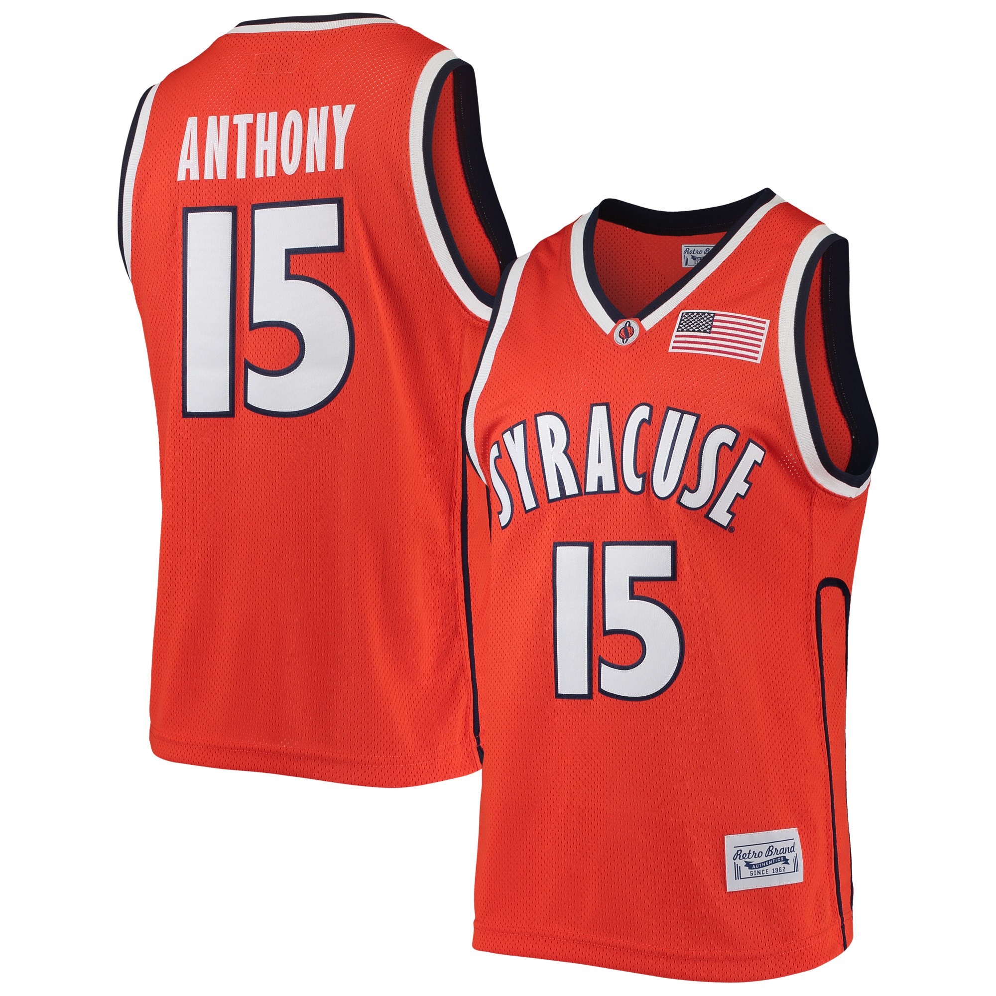 Carmelo Anthony Syracuse Orange Original Retro Brand Alumni Commemorative Classic Basketball Jersey - Orange For Youth Women Men