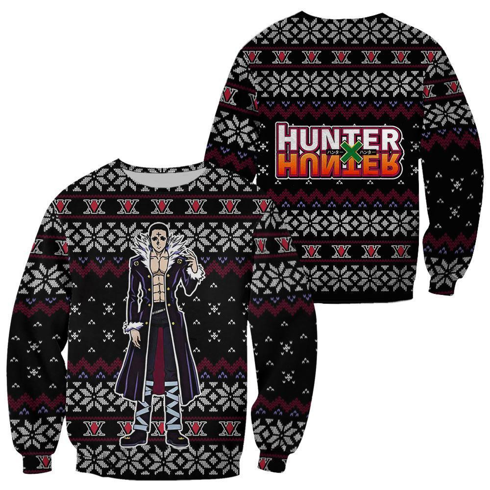 Chrollo Lucilfer Ugly Christmas Sweater Hunter X Hunter Gift Kid Youth Women Zip Men