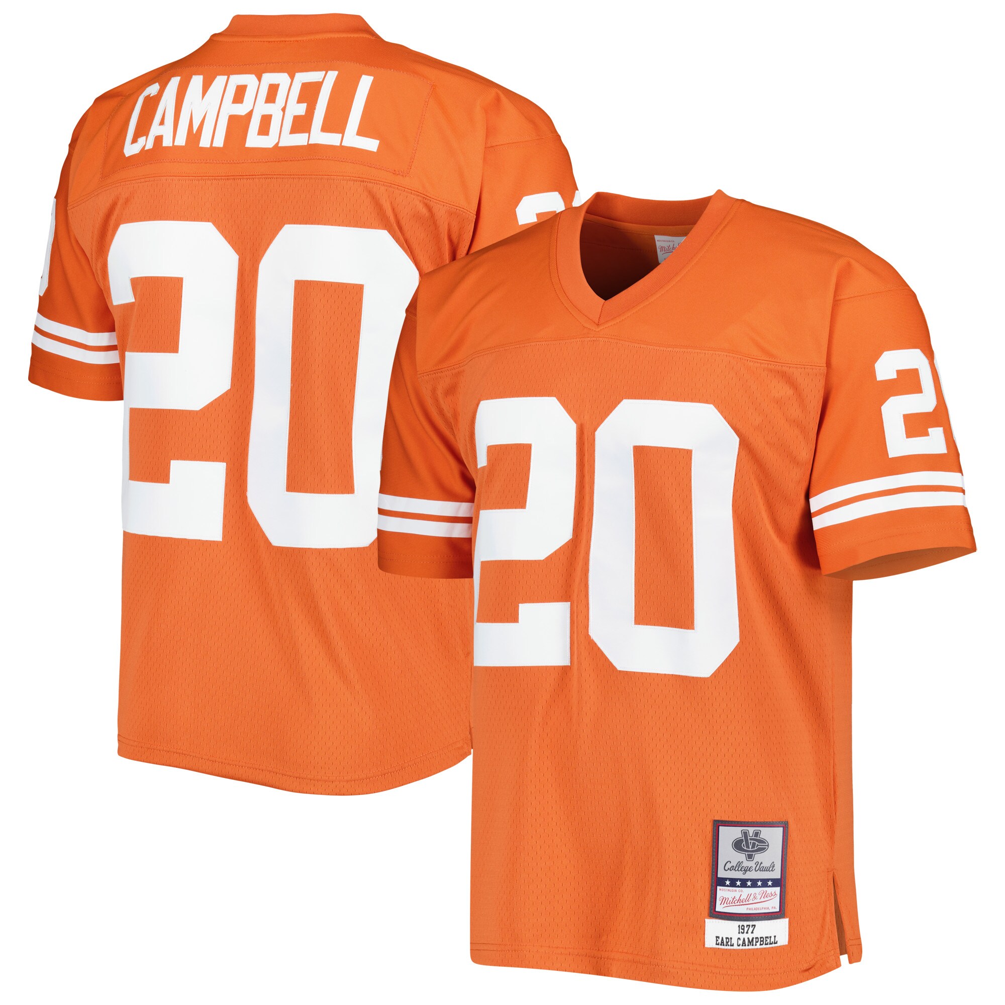 Earl Campbell Texas Longhorns Mitchell & Ness Authentic Jersey - Texas Orange For Youth Women Men