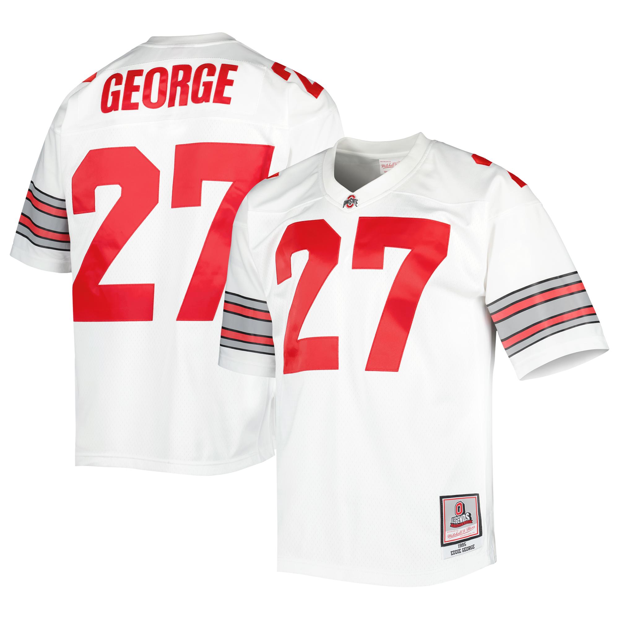 Eddie George Ohio State Buckeyes Mitchell & Ness Authentic Jersey - White For Youth Women Men
