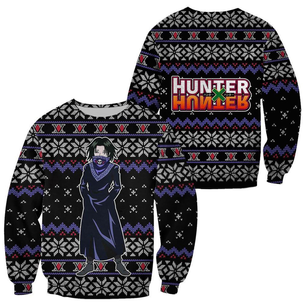 Feitan Ugly Christmas Sweater Hunter X Hunter Anime Xmas Gift Clothes Kid Youth Women Zip Men