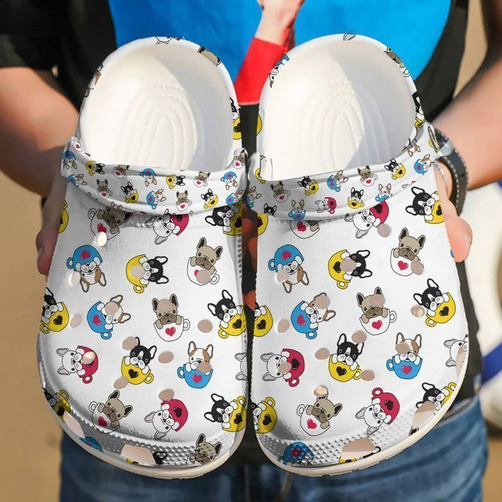 French Bulldog Cups Of Love clog Crocss Shoes