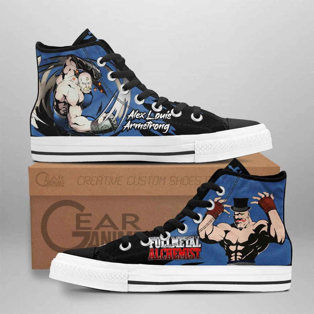 Fullmetal Alchemist Alex Louis Armstrong High Top Shoes Custom Anime Sneakers