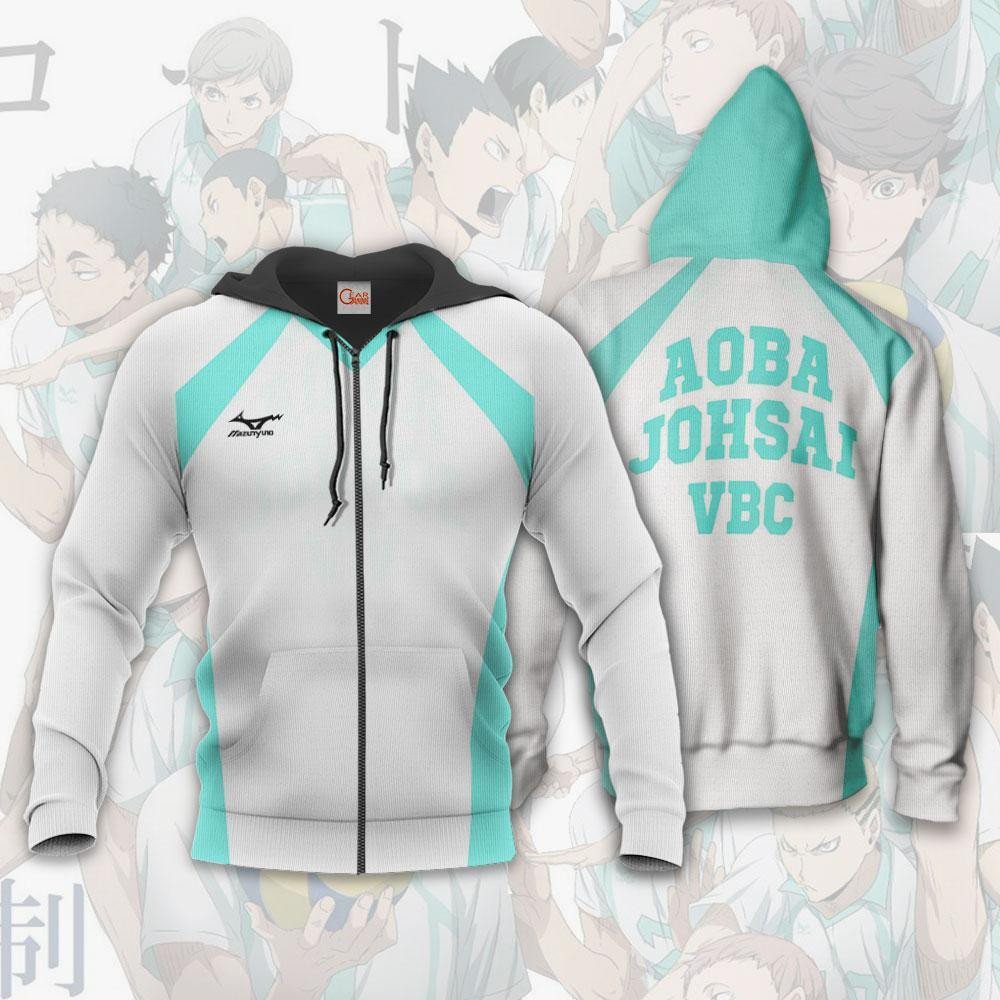 Haikyuu Aoba Johsai High Shirt Costume Anime Hoodie Sweater Kid Youth Women Zip Men