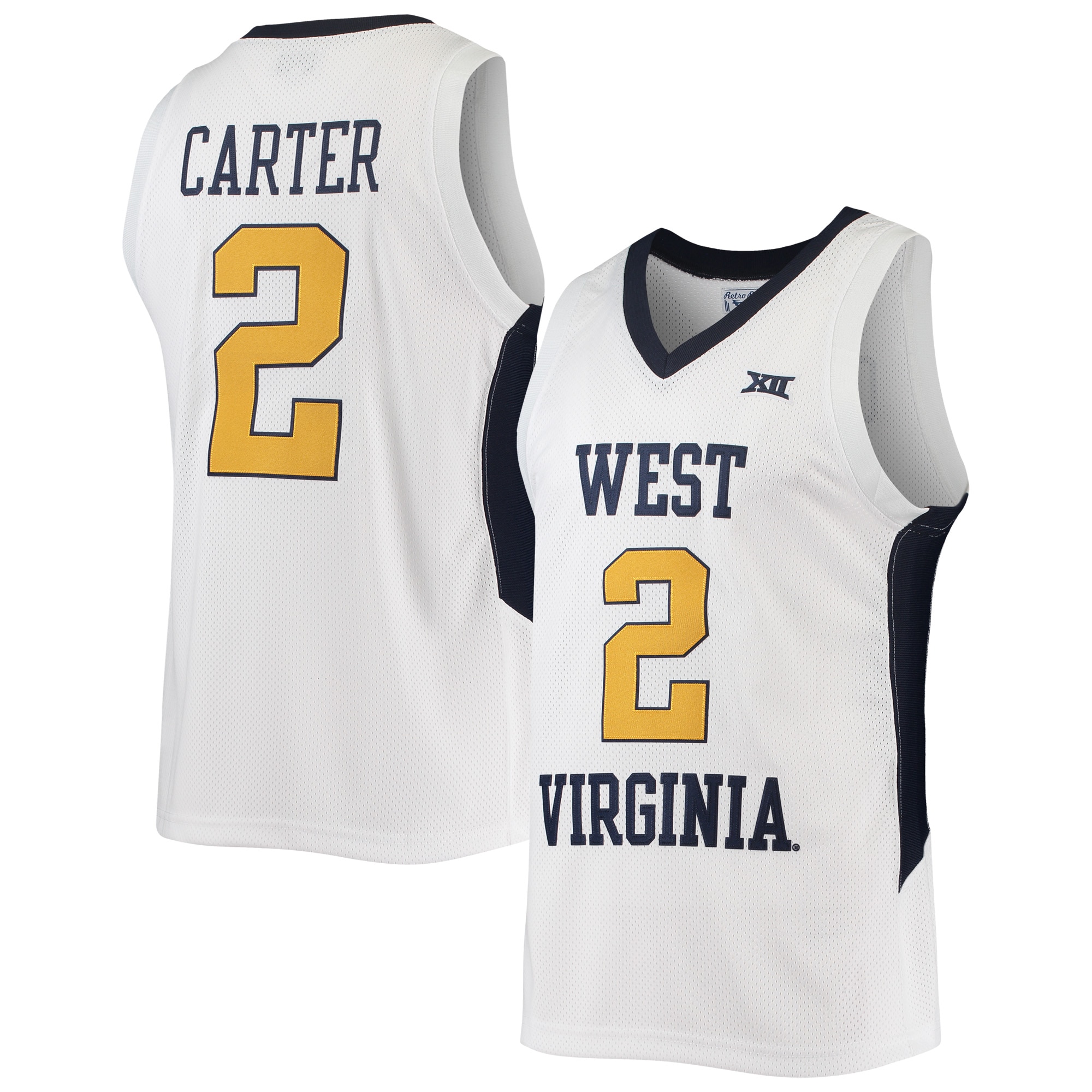 Jevon Carter West Virginia Mountaineers Original Retro Brand Commemorative Classic Basketball Jersey - White For Youth Women Men