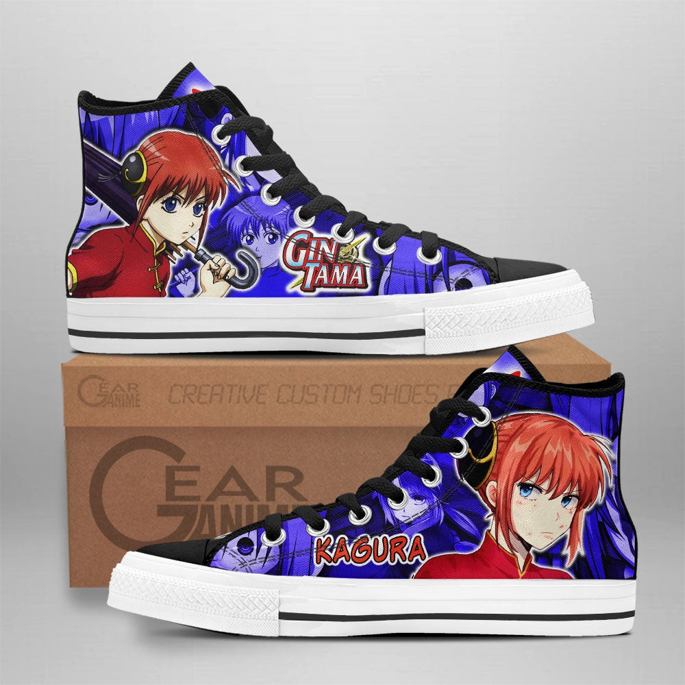 Kagura High Top Shoes Custom Gintama Anime Sneakers
